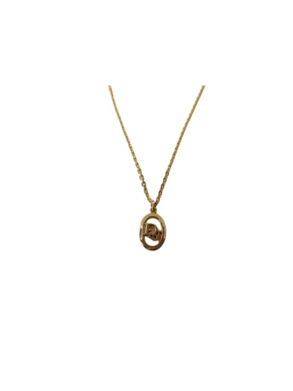 Dior Necklace Logo Gold Metal